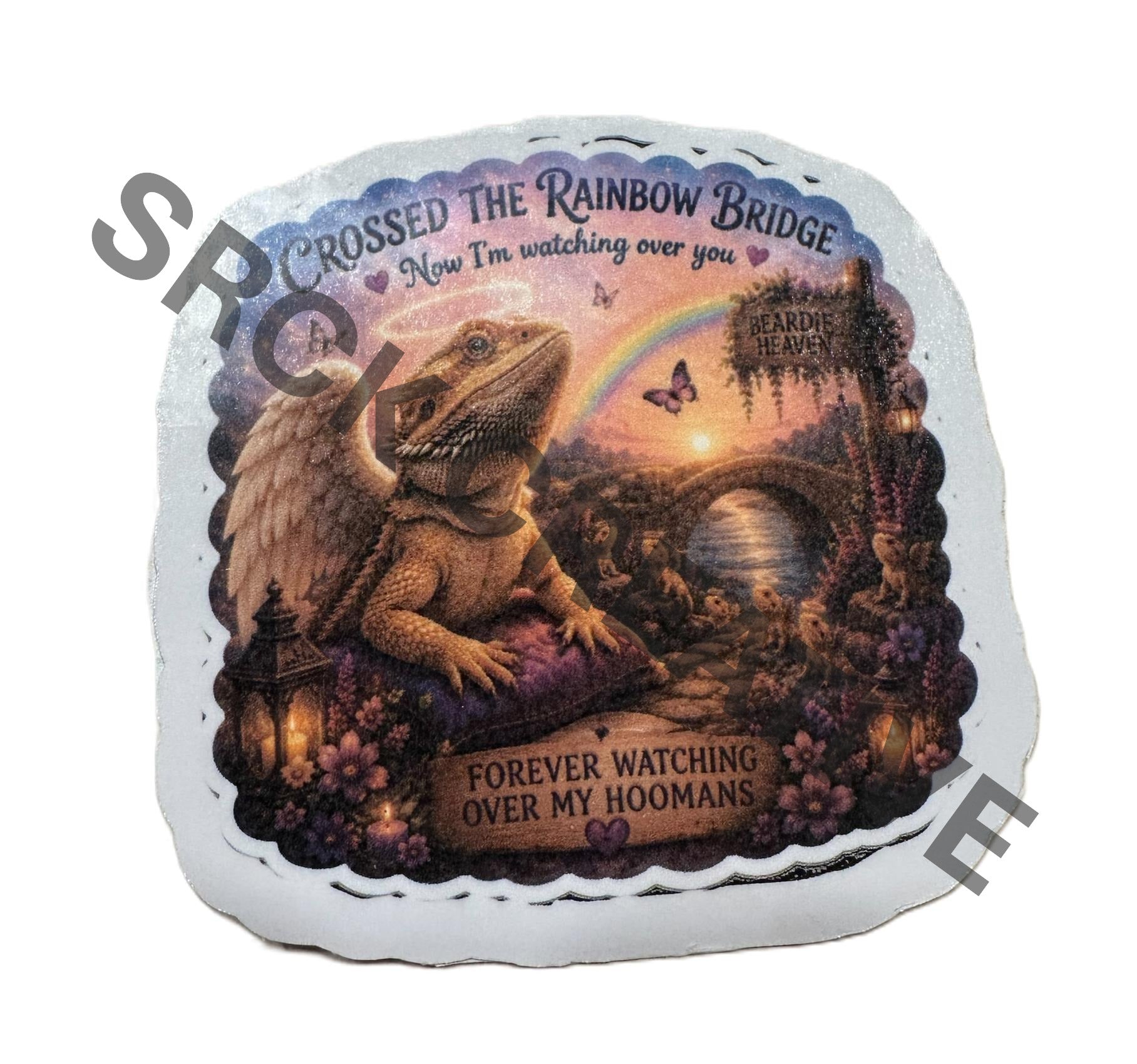 Beardie in Heaven Sticker